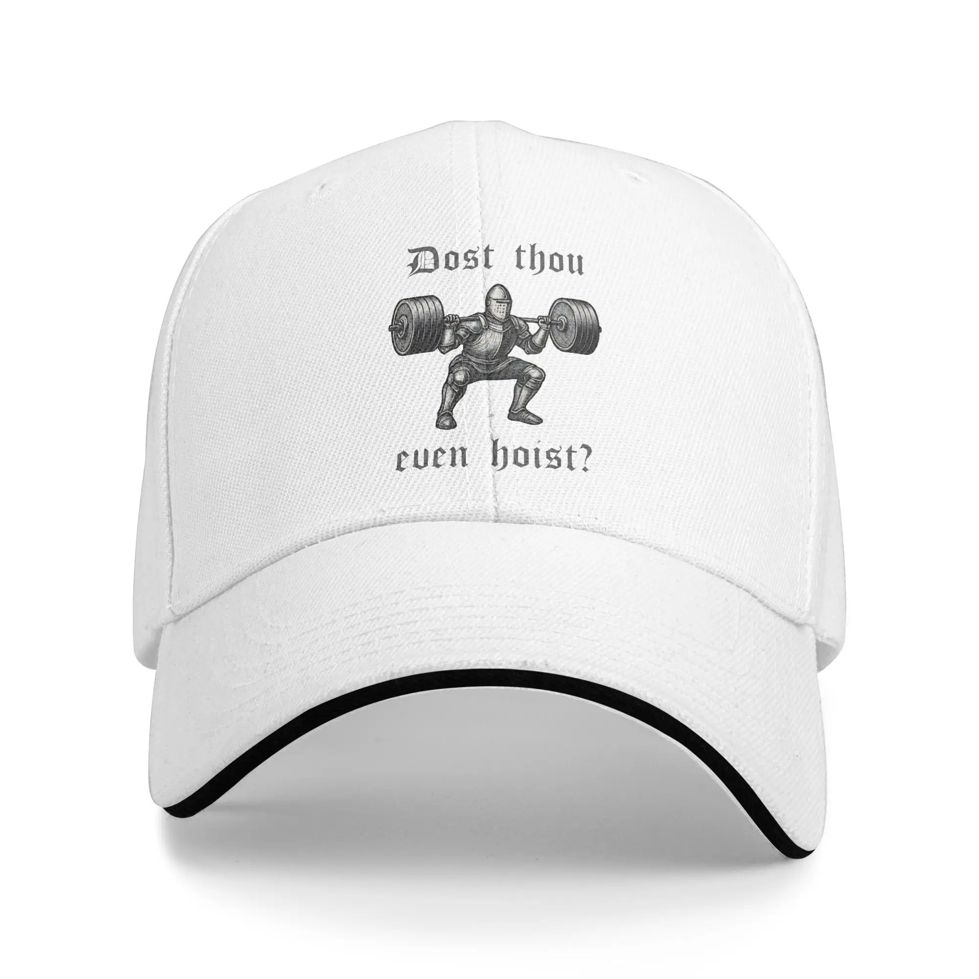 Leg Day Dost Thou Even Sandwich Hat Baseball Cap Snapback Caps Hoist Medieval Knight Gym Sun Hat Breathable Golf Hats Summer