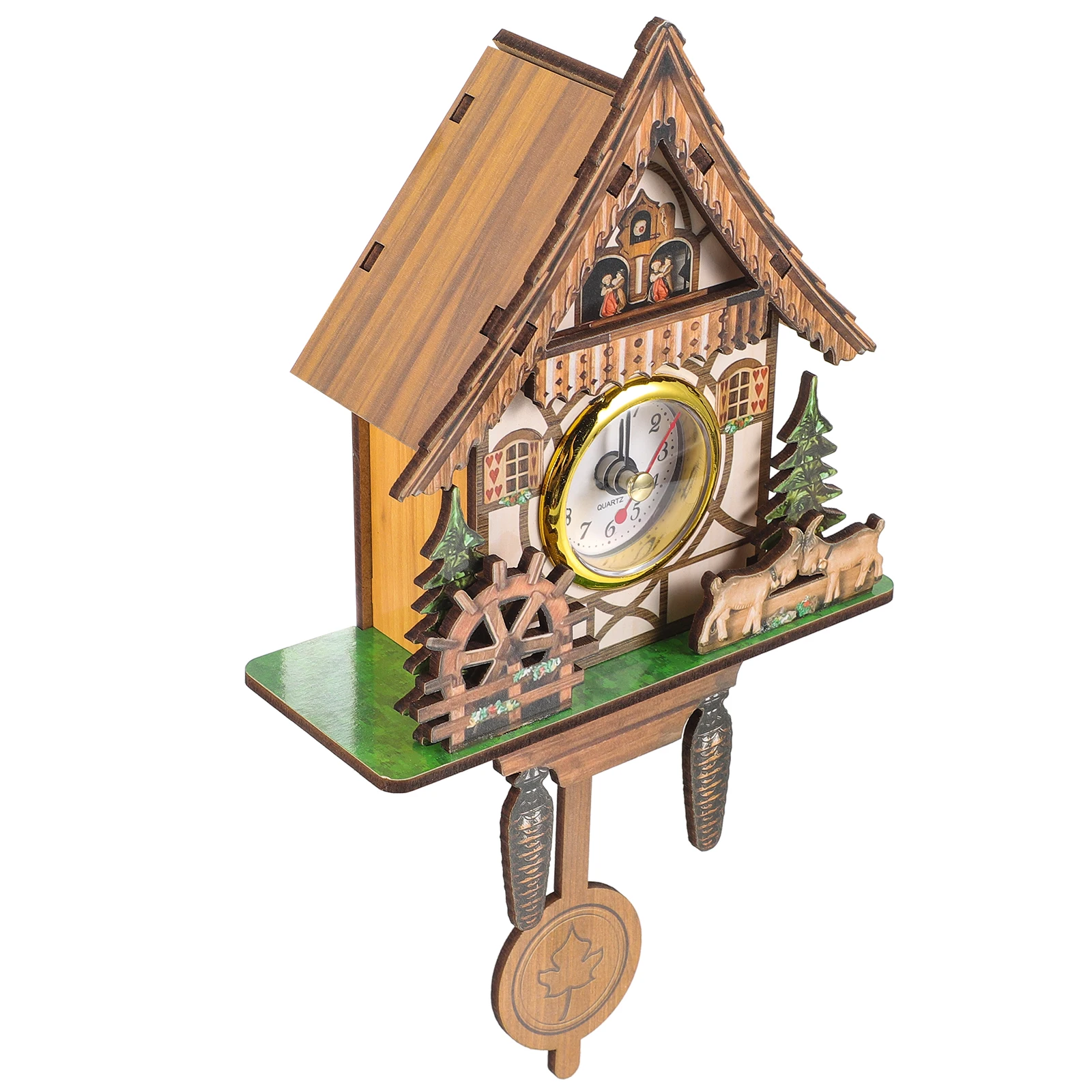 

Cuckoo Wall Clock Retro Bird House Pendulum Style Plastic Living Room Bedroom Decor Traditional Vintage