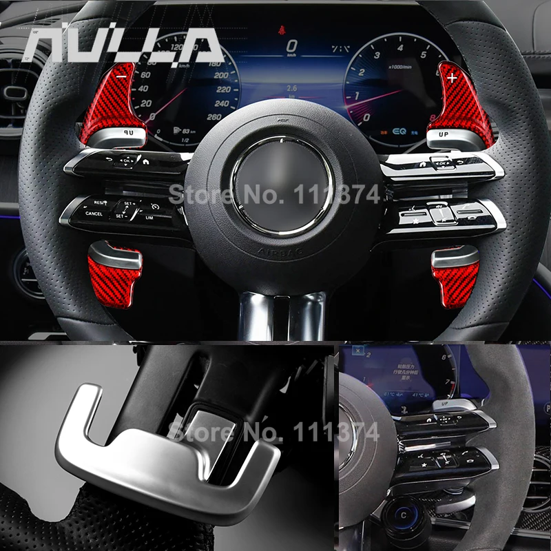 Real Carbon Fiber Paddle Shifters For Benz AMG E53 SL43 55 GLS63 GLE53 GT43 GLC W213 EQE EQS Sedan GLS 63 SUV GLE 53 GLE 63 - Image 3