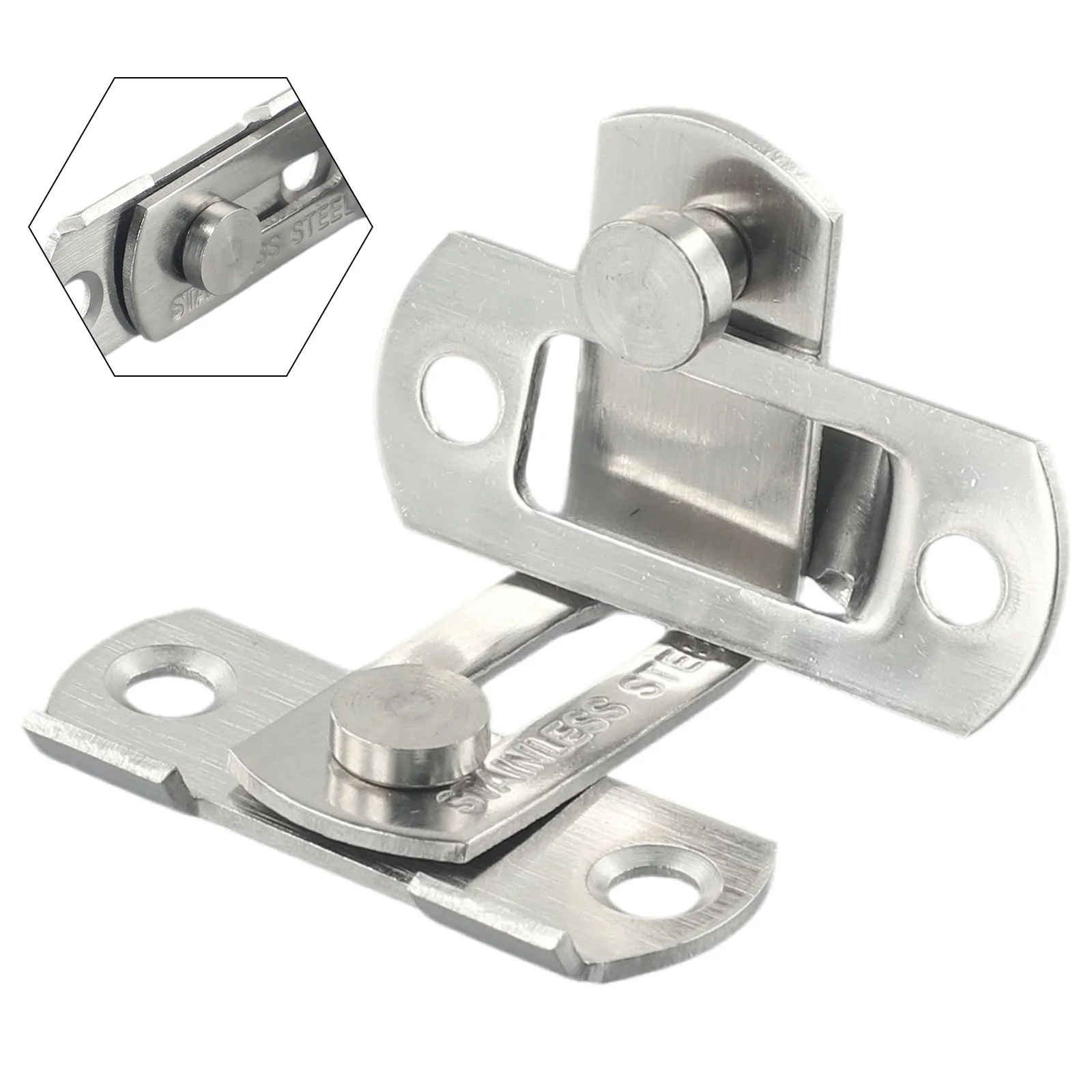 Latch Door Bolt Furniture Small Pet Cage Cabinet Drawer Sliding Door Sliding Lock Stainless Steel 90 Degree Buckle Hasp