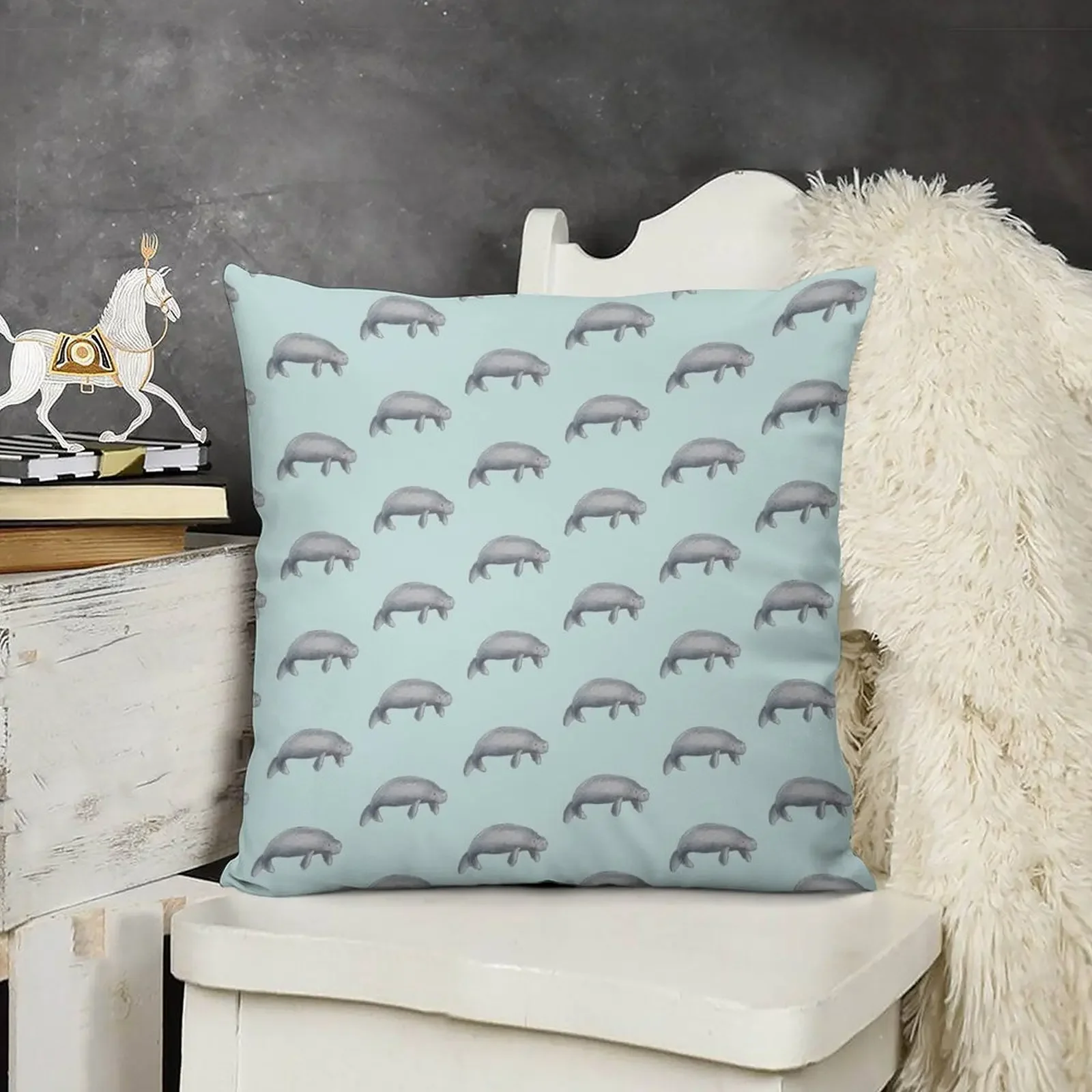 

Aussie Animals: Dugong Throw Pillow Sofa Decorative Covers autumn decoration home decor items pillow