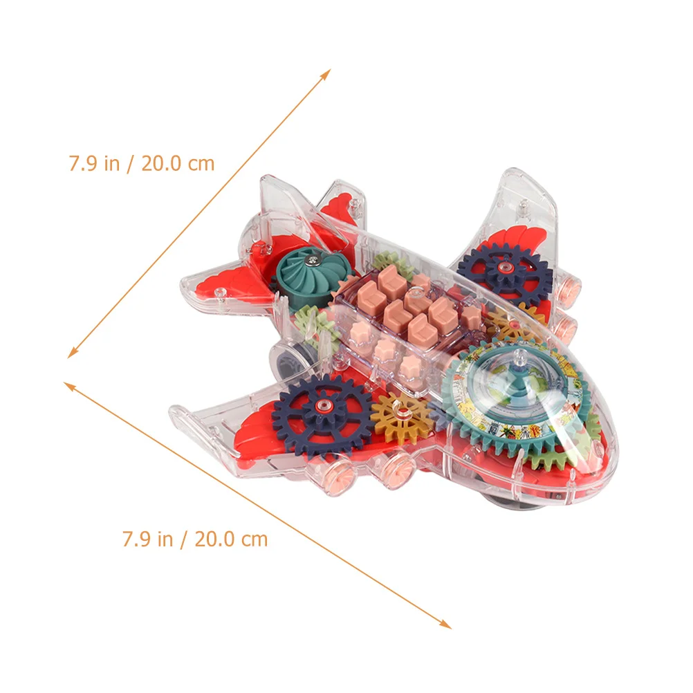 Electric Airplane Mechanical Car Durable Plastic Kids Plaything Household Children Accessory Music Light Effect