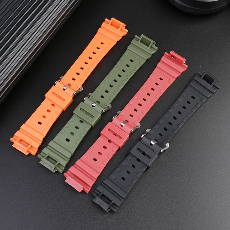 16mm resin watch strap for CASIO G-Shock small square DW5600 silicone watch band G-5600 / GWM5610 Wristband Bracelet gift  tools