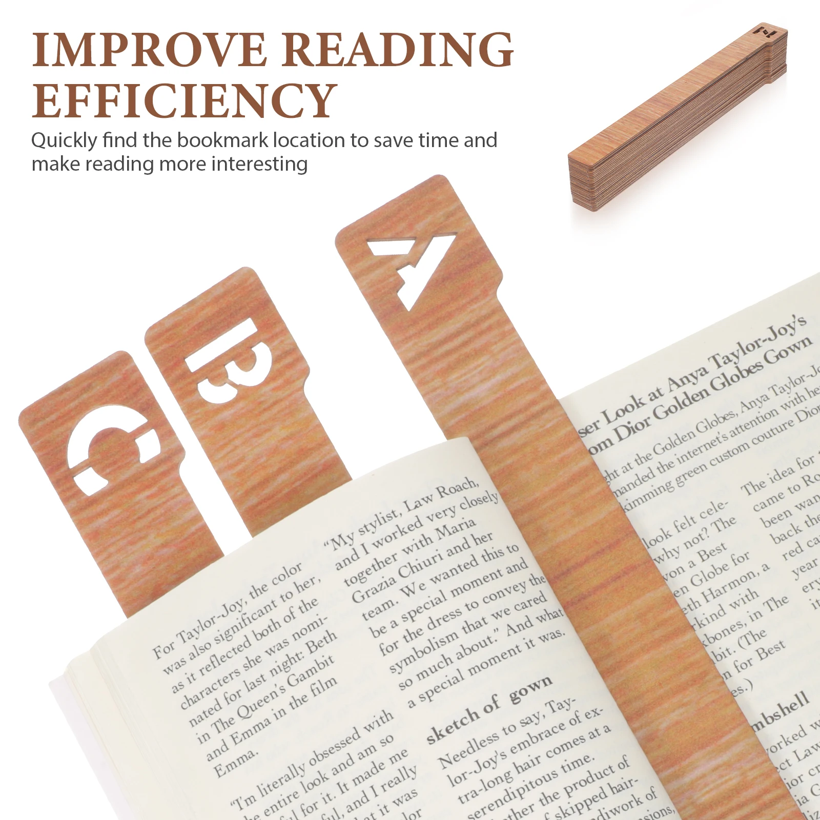 26 個クリエイティブ文具ブックマーカーユニークな木製アルファベットデザイン読書トラッカー学生教師ホームオフィス使用