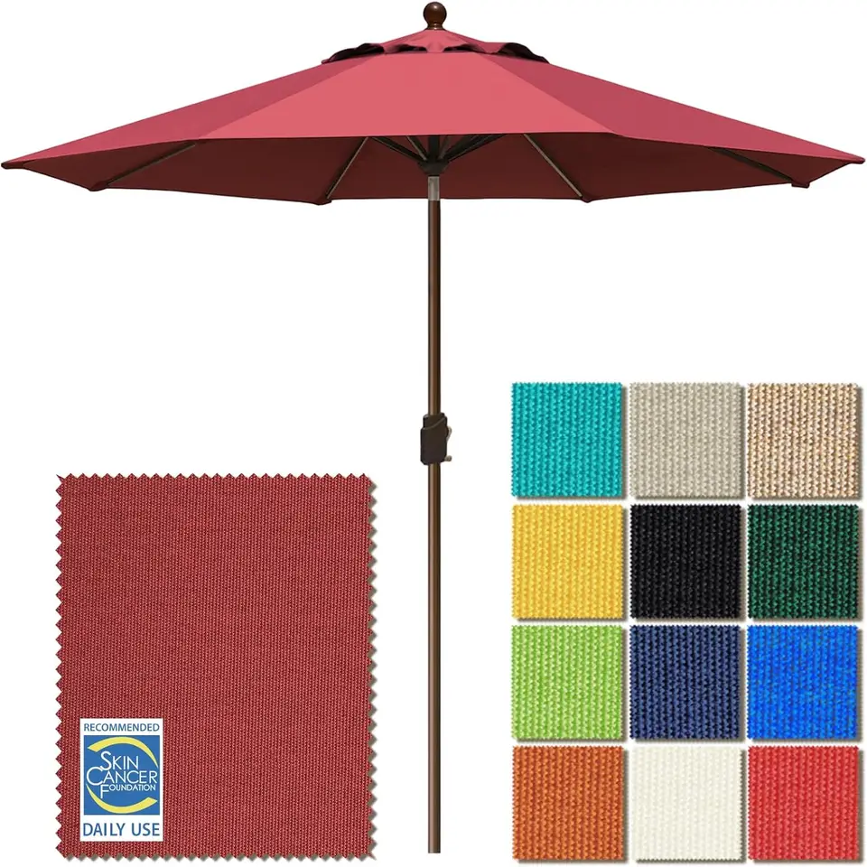9Ft Fade Resistant Patio Umbrella with UV Protection