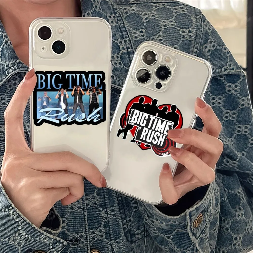 music combination Big Time Rush Phone Case For iPhone 11 12 Mini 13 14 15 Pro XS Max X 8 Plus SE XR Transparent Shell