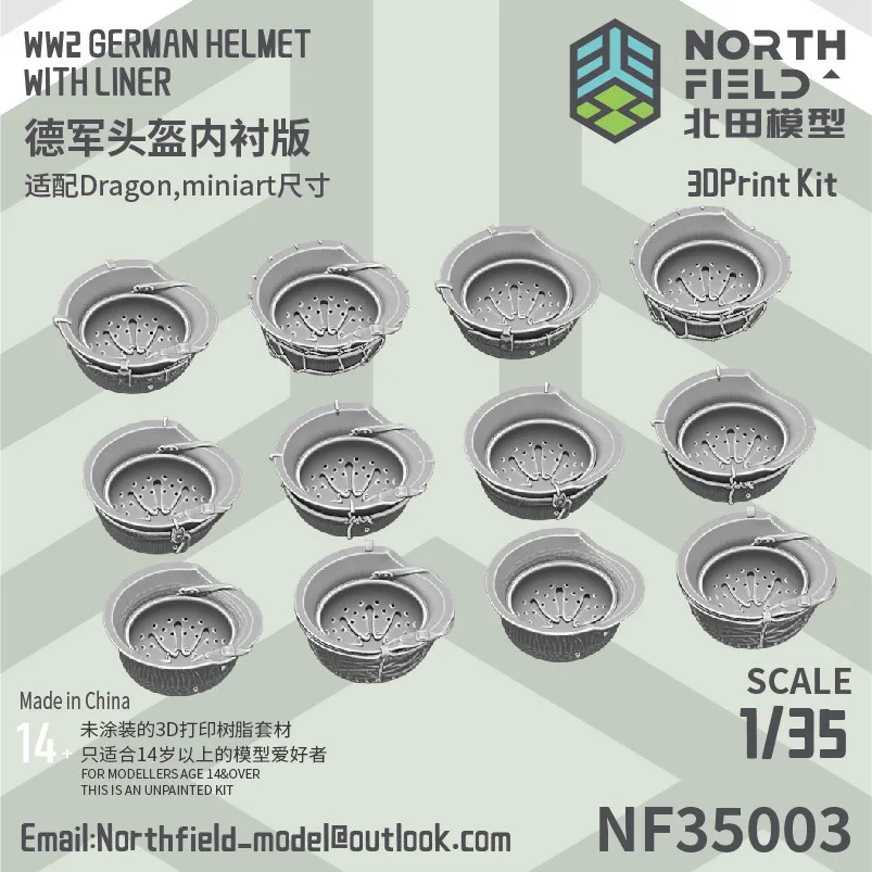 1/35 Helmet accessories resin model white mold NF35003