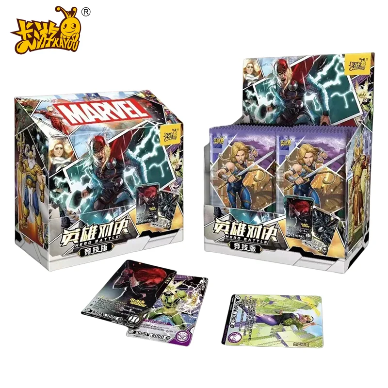 120/180Pcs KAYOU Avengers Cards Iron Man Thor Cosplay Heroes Competitive Battle Game TCG SSR/SR/R/HR/LR Collection Card Kids Toy