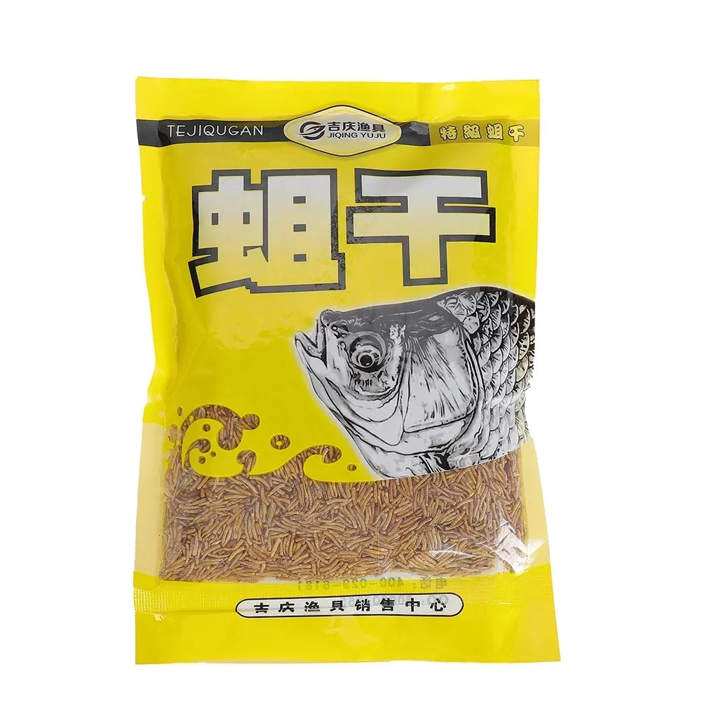 100g Dried Maggot Fishing Bait Fishing Lure Additive For Groundbaits Carp Fishing Dry Maggots Fishing Accessories