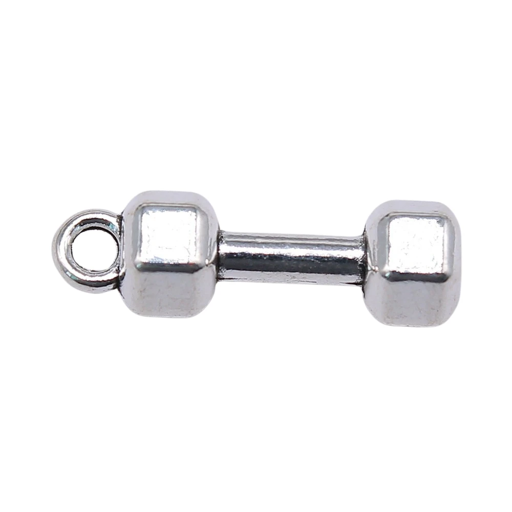 

100pcs 21x6x6mm Barbell Dumbbell Weight Gym Charms Wholesale For Jewelry Making Dumbbell Charms Wholesale Dumbbell