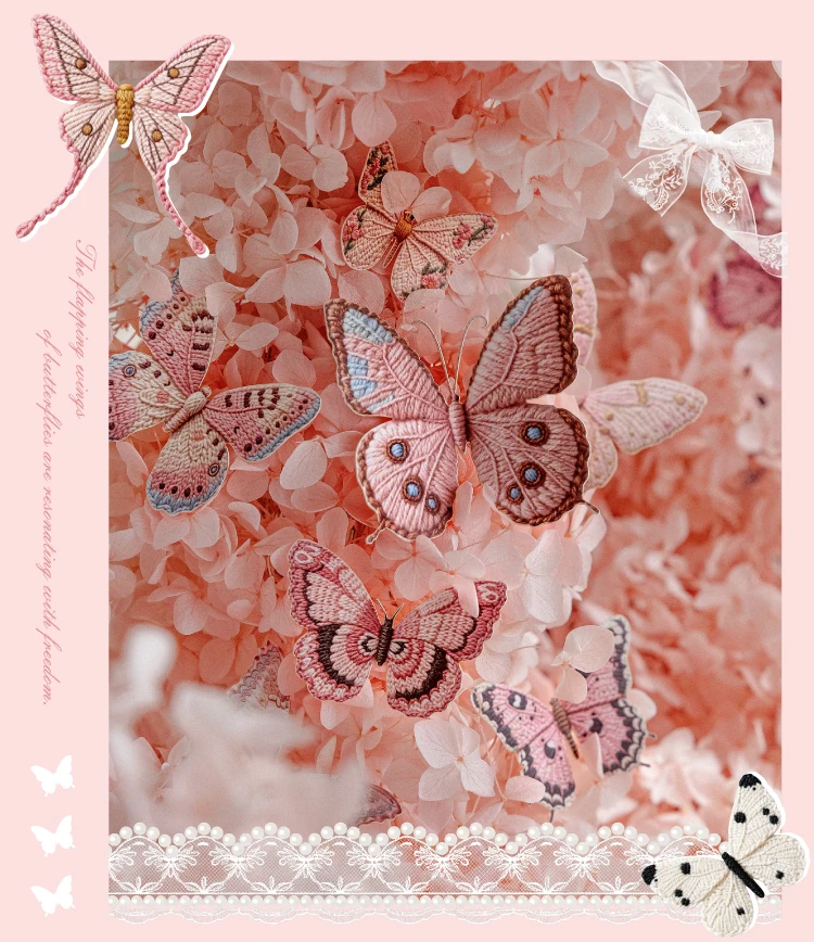 JIANQI 20 Stück/Packung Vintage Schmetterling Papieraufkleber DIY Dekorative Junk-Journal-Aufkleber für Scrapbook Etiketten Tagebuch Album Planer – Detail 21