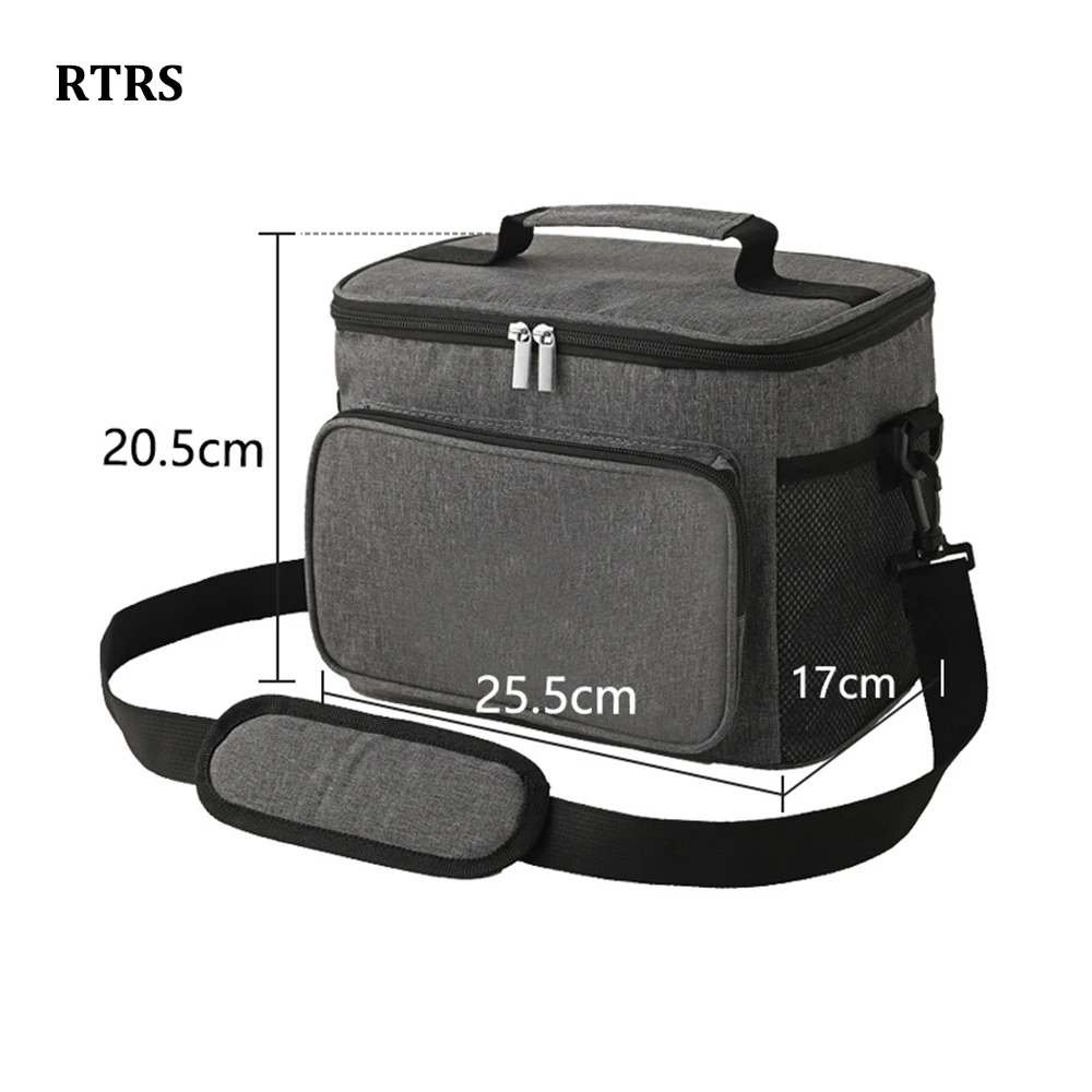 10L Soft Cooler Bag with Hard Liner Large Insulated Picnic Lunch Bag Box Cooling Bag for Camping BBQ Family Outdoor Activities