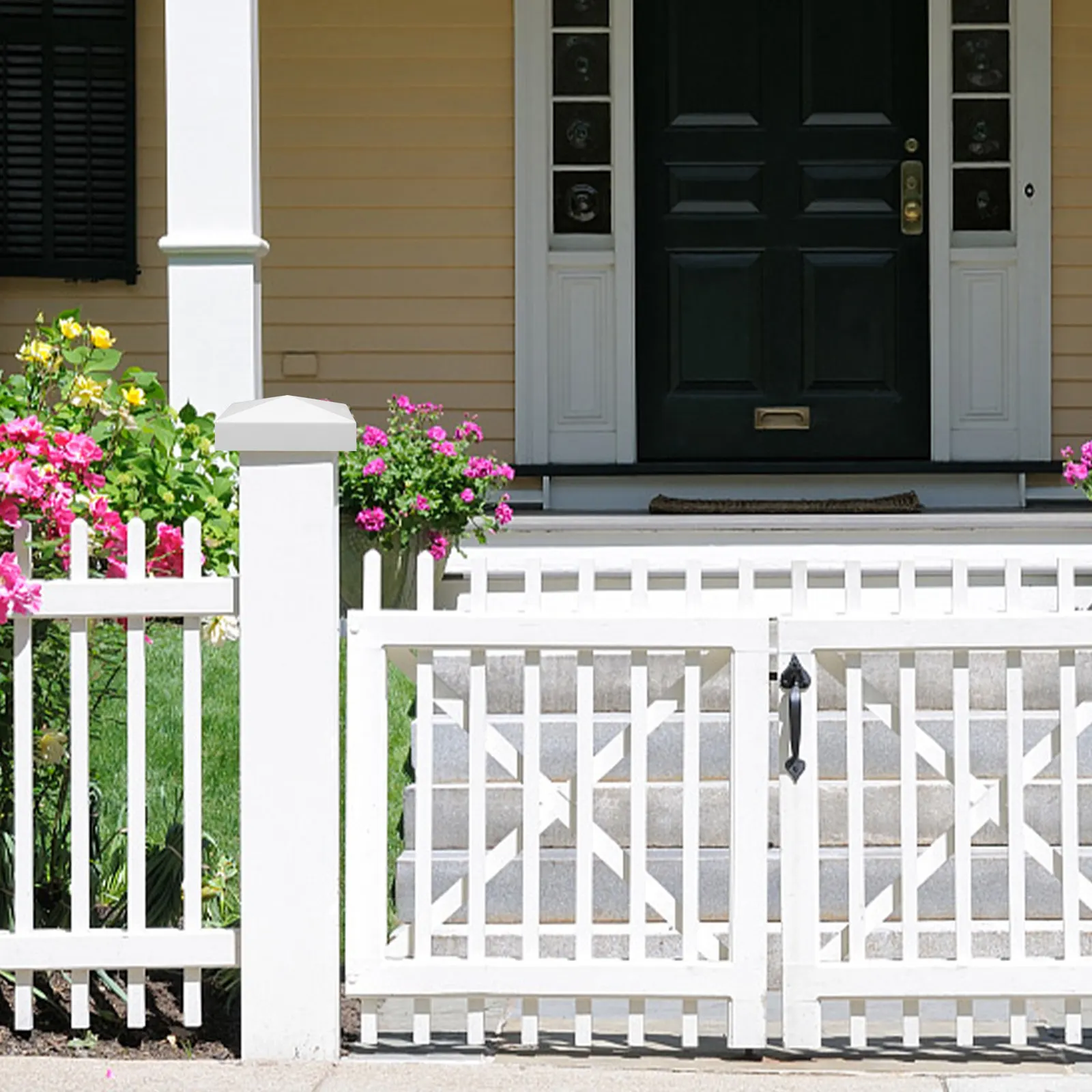 

2 шт. колпаков для столбов забора из АБС-пластика, уличные пластиковые заглушки для столбов 5 дюймов, колпаки для почтовых ящиков, белые