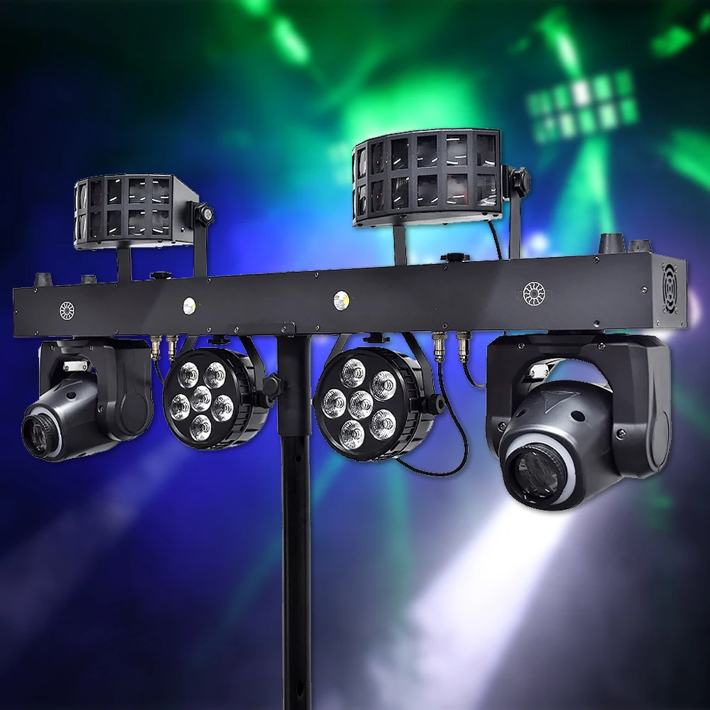 

Professional Portable Dj Lights Disco Dj Equipment Gig Bar 2pcs 6x8w RGBW 4in1 Led Par Bar Stage Lighting With Stand