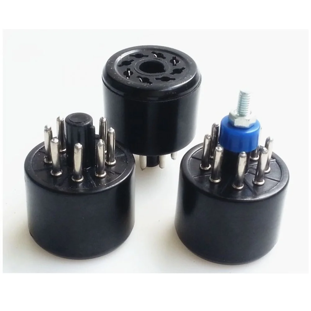 1pc For TS-8 Tube Socket 8 Pin Electrical Sockets Black Connectors For Audio Systems Accessories Easy Installation