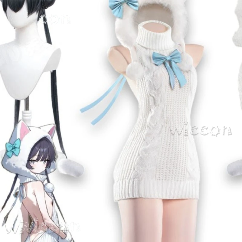 pull-sans-dos-a-col-roule-pour-femme-motif-oreilles-de-chat-kisaki-blue-archive-serie-anime-chaud-pour-la-saison