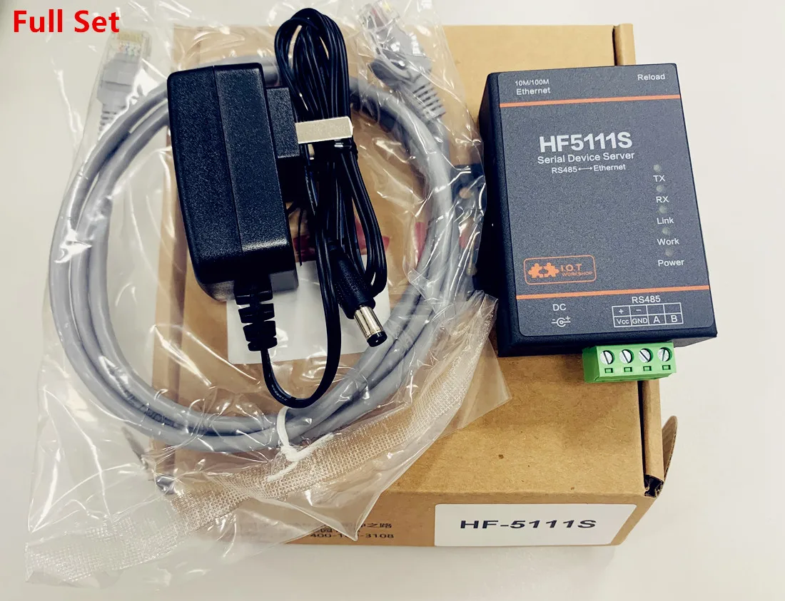 Servidor de porta serial industrial rs485 ao dispositivo hf5111s do servidor do conversor de transmissão dos ethernet iot apoio modbus tcp