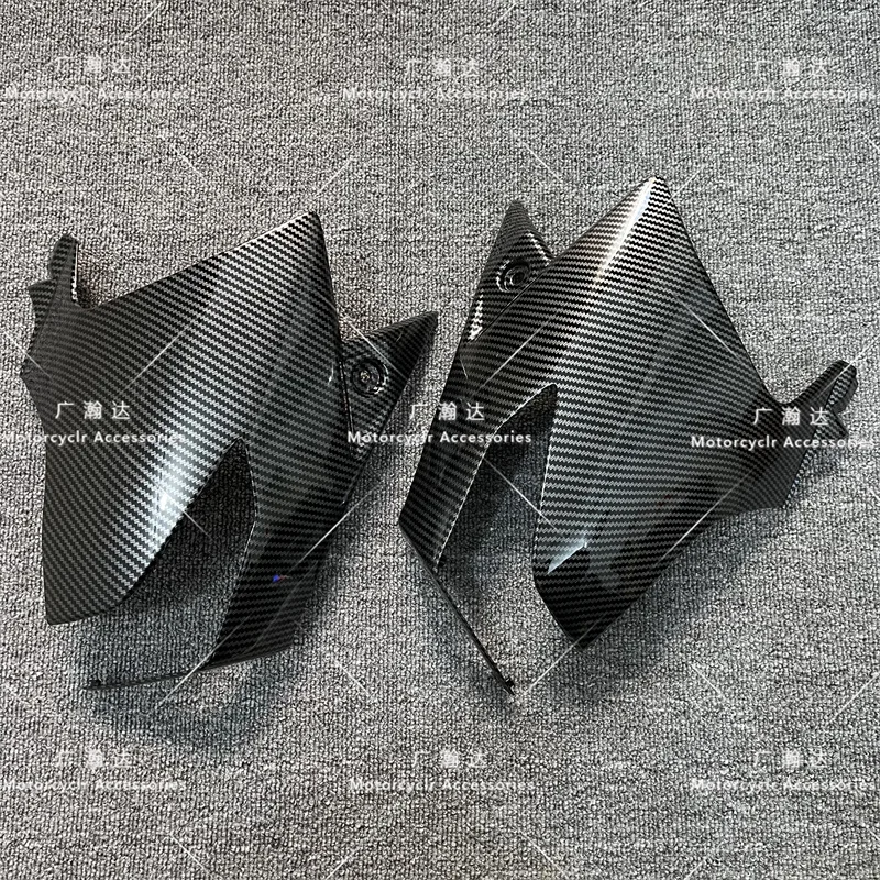 Panel lateral para tanque de combustible de motocicleta, lámpara de señal de giro frontal, revestimiento de fibra de carbono, para GSR400 GSR600