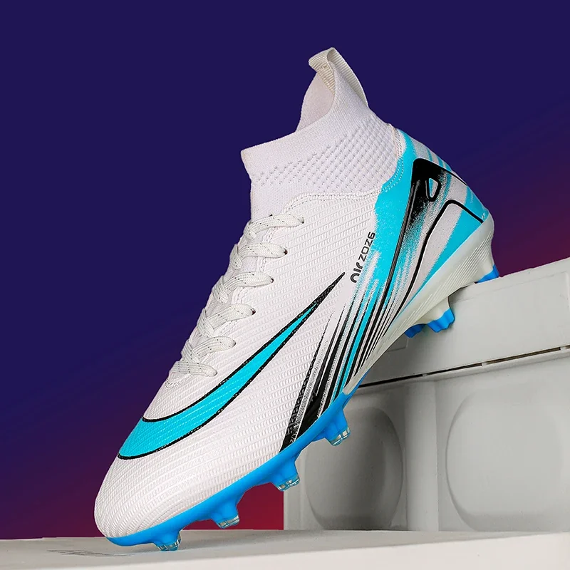 

Новые мужские футбольные бутсы Сверхлегкие футбольные бутсы для дома Уличная нескользящая спортивная обувь с высокой лодыжкой Высококачественные нескользящие футзальные бутсы