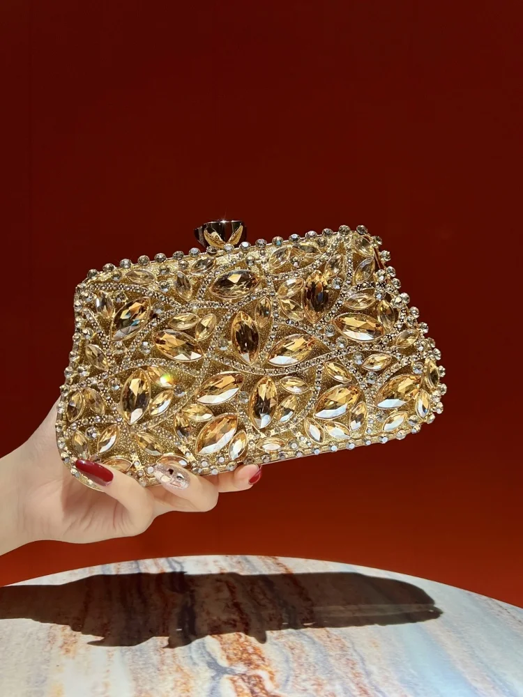 Luxury Exquisite Bling Rhinestones Celebrity Banquet Bag Shiny Full Diamonds Small Square Box Bag for Ladies Party And Wedding