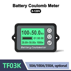 120V 50A 100A 350A TK15 Coulomb Meter Vehicle Battery Capacity Tester Battery Coulometer for E-bike/Balance Car/Cleaning Machine