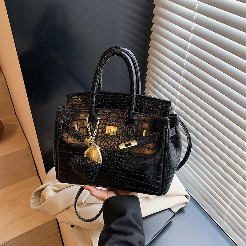 

2025 Luxury Croc-Embossed Handbag for Women | Designer-Inspired Kelly & Birkin Shoulder Crossbody Bag, Large Tote Trendy Fashion