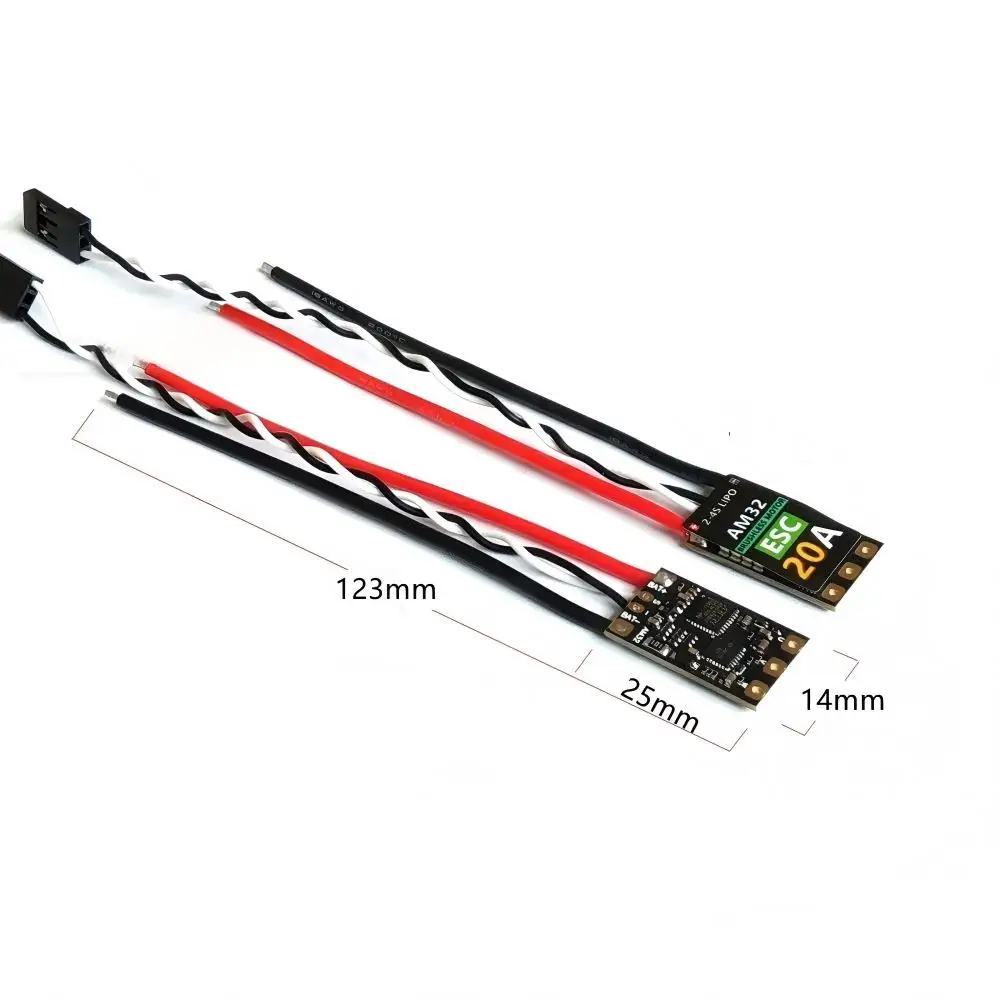 AM32 20A ESC: 6.5-17V Brushless Controller for Quadcopter & Fixed-Wing Aircraft