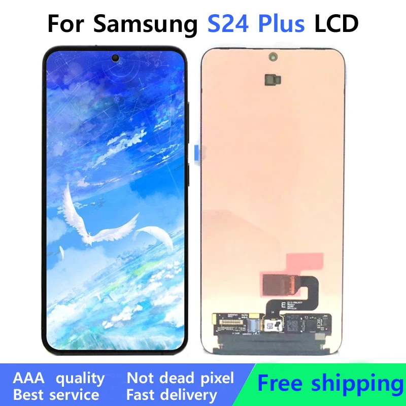 

Tested Super AMOLED For Samsung Galaxy S24+ S24 Plus LCD S926B S926U Display Touch Screen Assembly Replacement Parts