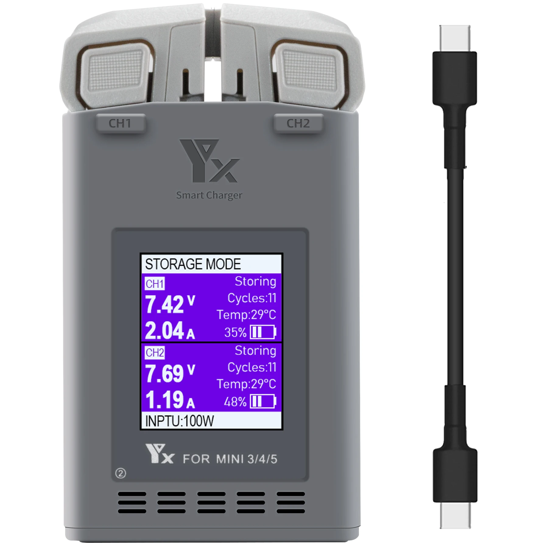 

Smart Charging Manager for DJI Mini 5 Pro/ Mini 4 Pro /Mini 3 Pro /Mini 3, Overheat Overvoltage Short Circuit Protection