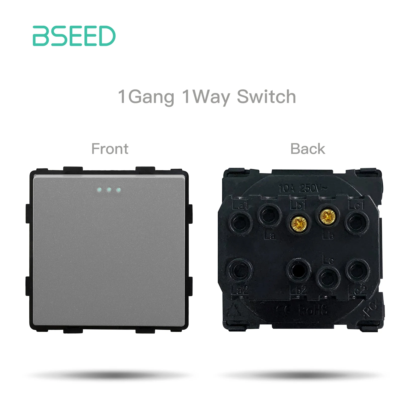 Bseed EU Standard DIY USB TV Satellite Computer Buchse Funktion Teile mit Kristall Glas Rahmen Grau Farbe Für Heimwerker