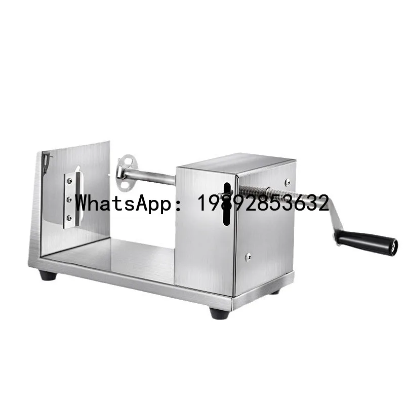 

JX manual potato tower machine commercial semi-automatic stretching stainless steel cyclone hand crank potato snack