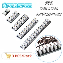 Hprosper LED-Lichtzubehör, 3 Stück/Packung für 0,8 mm 2–12 Pin-Schnittstellen-Erweiterungsplatine, kompatibel mit Bausteinen-Modell