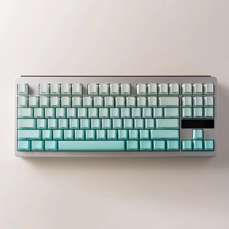 KCPMASTER Mint Keycaps Custom PBT Engraved Original Factory Heat Sublimation Summer Blue Cool Simple Mechanical Keyboard Keycaps