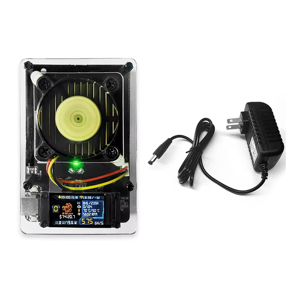 

A69F-NMAxe Bitcoin NM Miner BM1366 ASIC Chip Solo Bitaxe Ultra 500G Полностью красочный с открытым исходным кодом для домашнего использования с низкой мощностью, вилка стандарта США