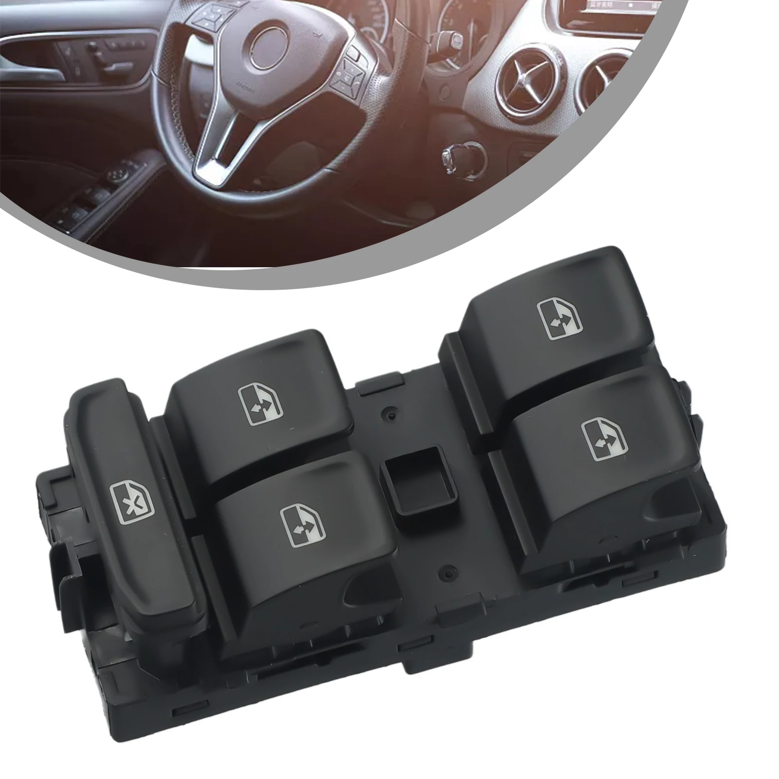 Simplified Installation Front Master Switch Button; Designed Specifically for Skoda ('13 '17); Uses '5E0959857A'