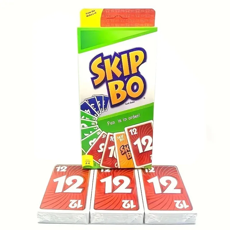 Juegos UNO SKIP BO Juego de cartas para la noche familiar con gráficos temáticos de programas de televisión y una regla especial para 2-10 jugadores