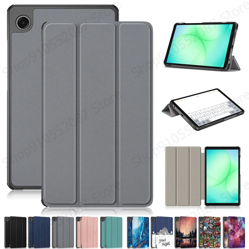 For Samsung Tab A11 Case 8.7 inch Trifold Magnetic Leather Stand Hard Stand Cover For Galaxy Tab A11 8.7 sm-x130 x133 x135 Case