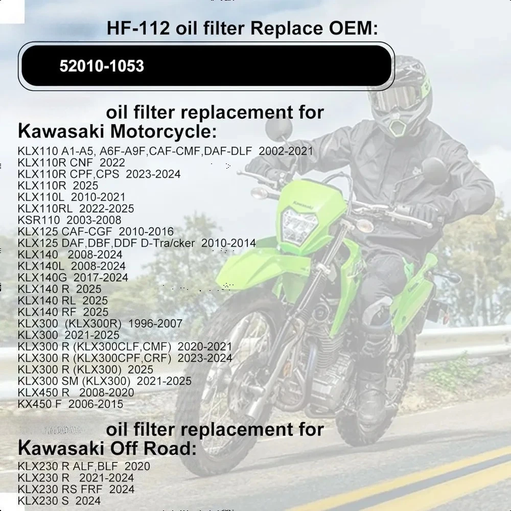 112 Oil Filter Cleaner for Kawasaki KLX110 KLX300R KLX300 KLX230R KX450F KLX125 KSR110 KLX450R KLX140L KLX140R KLX140RF KLX140RL - view 6