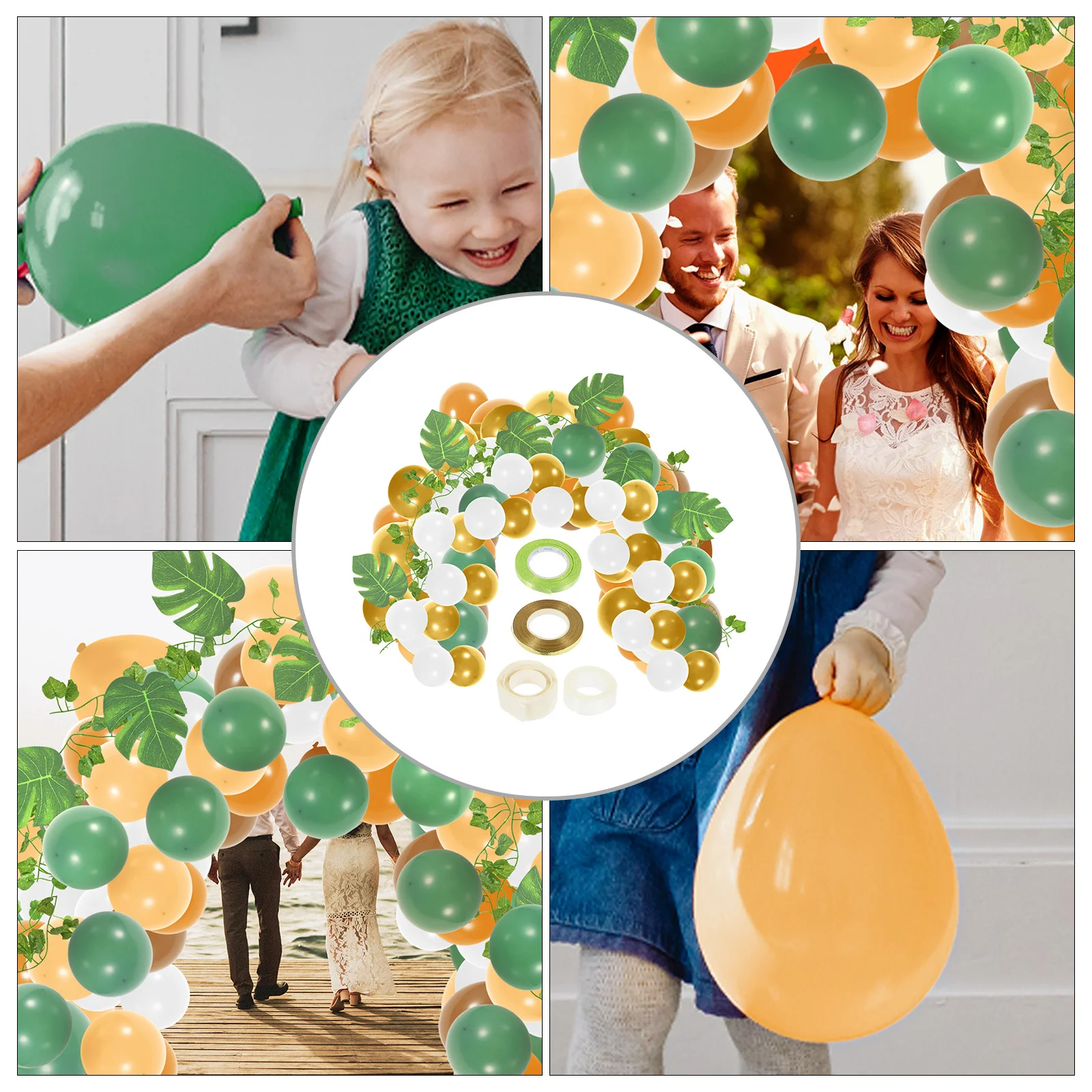 1 مجموعة بالون قوس الديكور بالونات الحفلات جارلاند كيت الألوان الغنية آمنة اللاتكس البلاستيك الكمال الصيف موضوع عيد ميلاد الزفاف