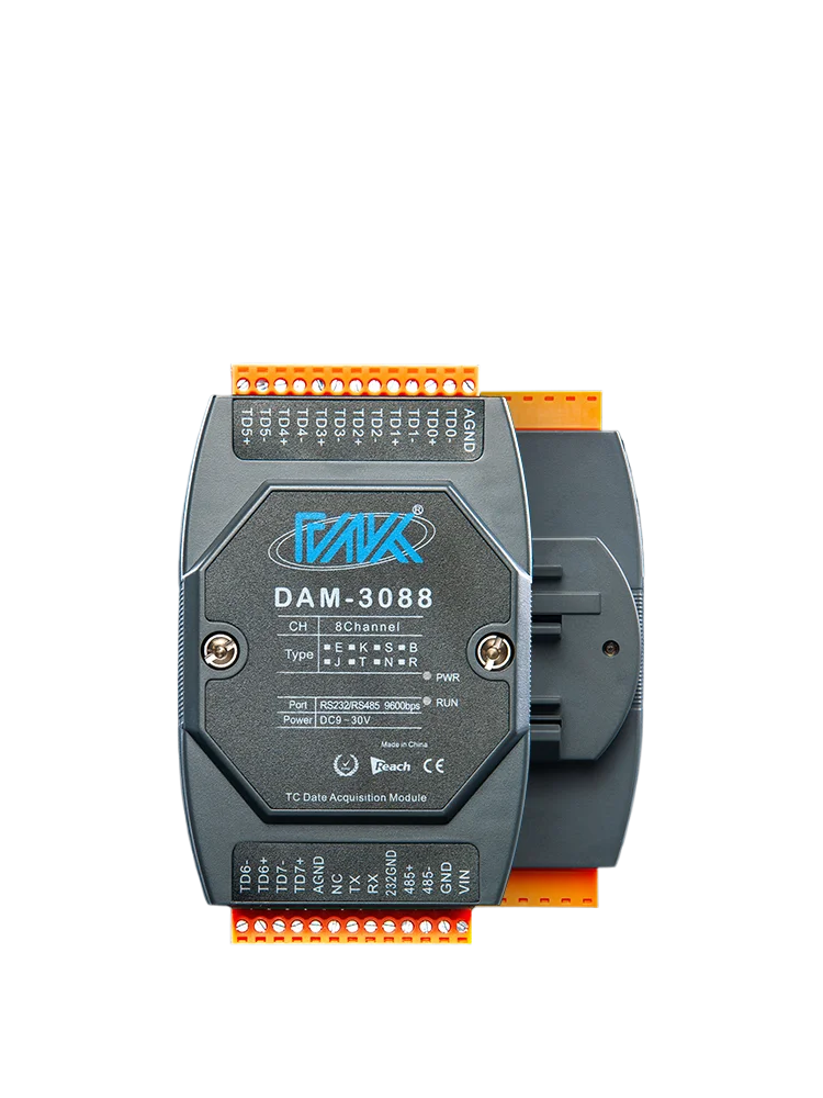 

DAM-3088 Thermocouple Acquisition Module K/T/JType PT100 Thermal Resistance RS485 Intelligent Automatic Remote IO Pulse