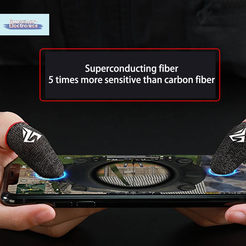 【1Pair Gaming Finger Sleeve Breathable Fingertips For PUBG Mobile Games】