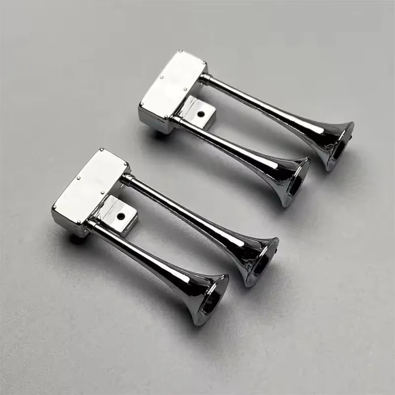 1 paio di altoparlanti in metallo fischio modello di corno per 1/14 1:14 RC Tamiya modello di camion Scania RC accessori per auto parti di corno di simulazione