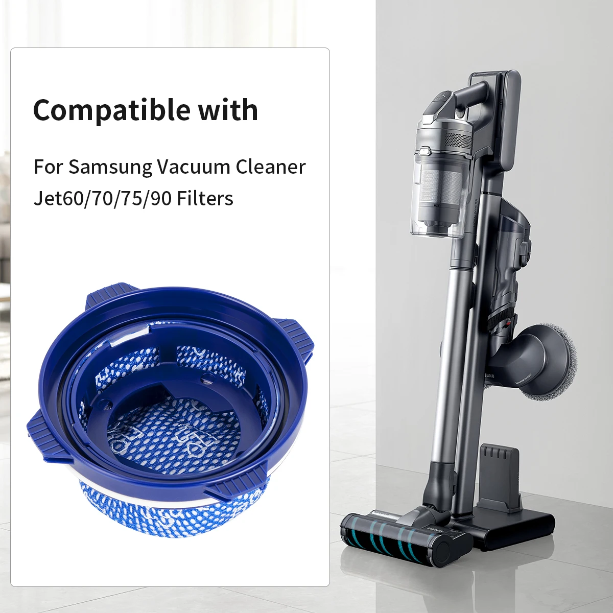 Vacuum Filters for SAMSUNG Jet 75 Jet 90 Jet 70 Jet 75+ Jet 60 Vacuum Cleaner, Replace Part No. DJ97-02649A