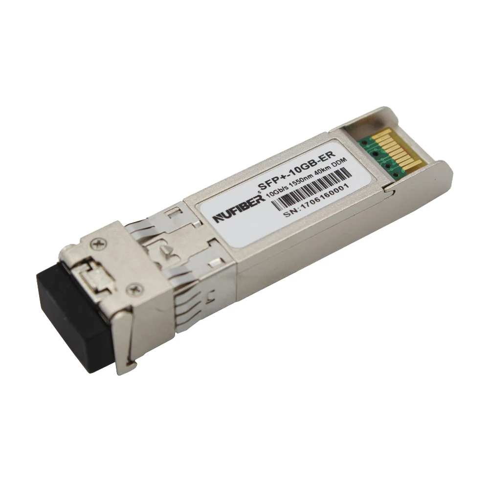 10G ER SFP+ Module 10G Duplex SM 1550nm 40km SC DDM Fiber Optic Transceiver Nufiber for MikroTik/Juniper/