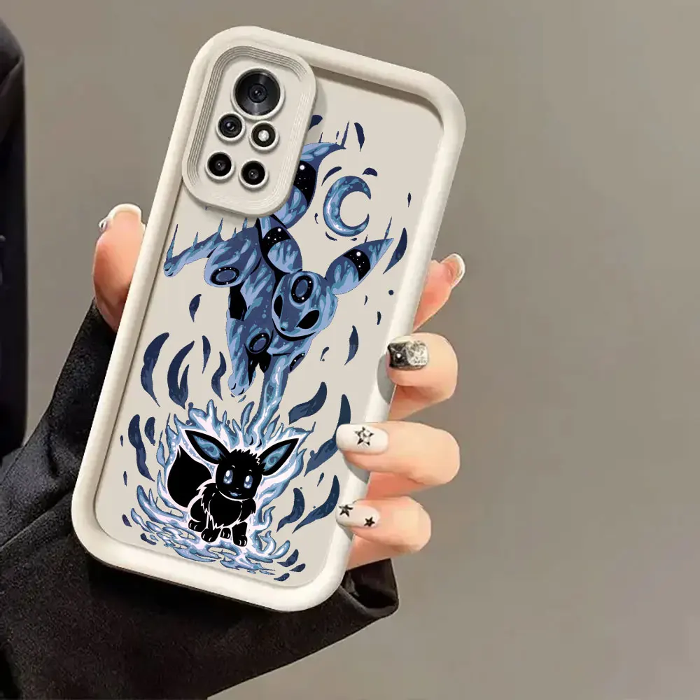 

Eevee Pokemon Pikachus Anime Phone Case For Xiaomi Redmi Note 14 13 12 11 Pro 9 8 10 Pro 12S Cover for Redmi 13C 14C Soft Fundas