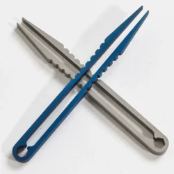 1pc Tweezers Titanium Lightweight Pickup Clamping Multi-Purpose Gadget Professional Camp Outdoor Pocket Maintenance Tool