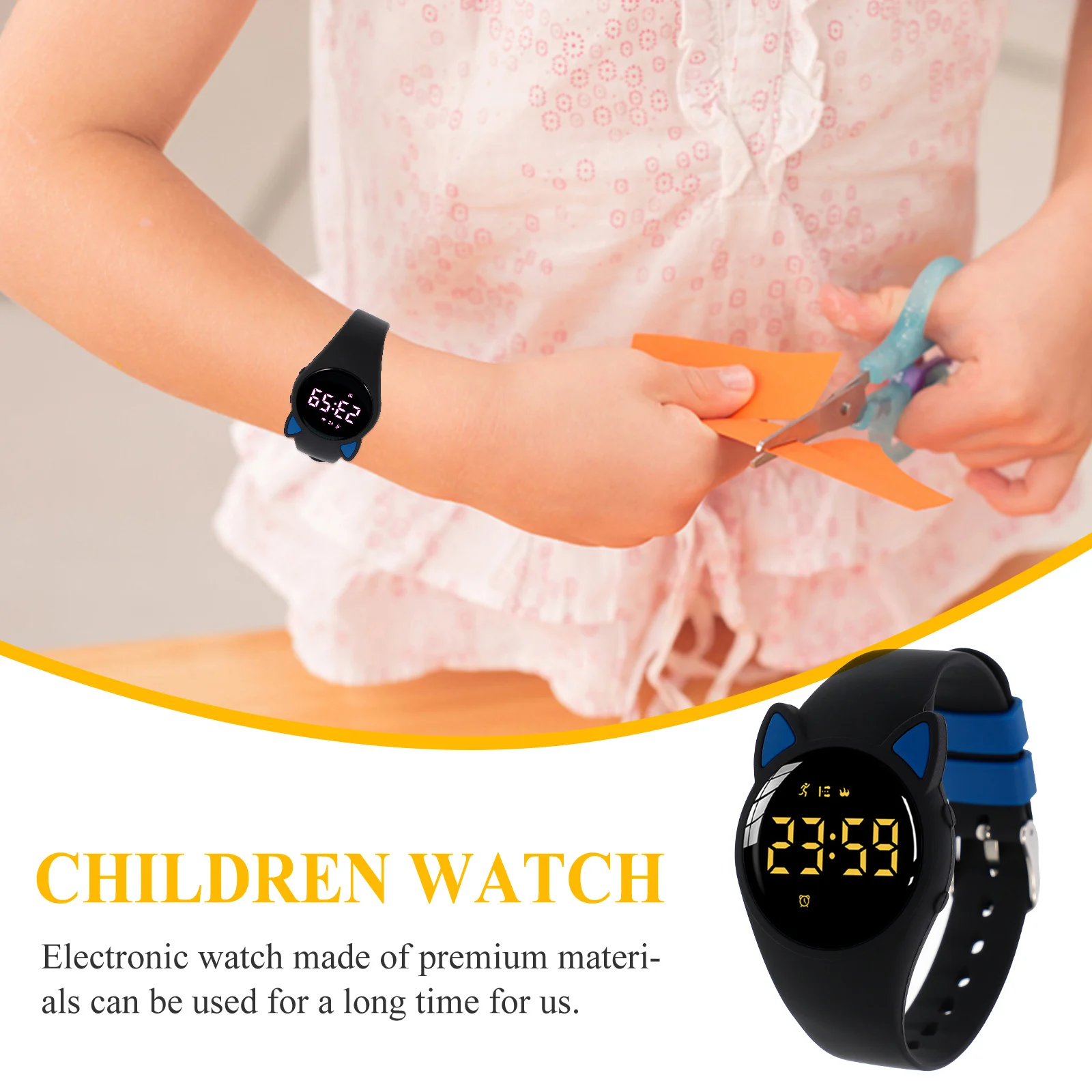 Student Waterproof Watch Kids Digital Adjustable Luminous Night Time Reading Watches Children Gifts Mini Collectibles