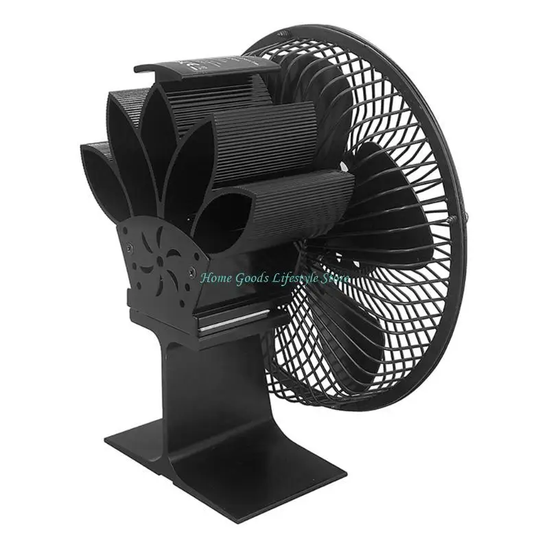 

E74E 5-Blade Heat Powered Stove Fan for Wood Log Eco Friendly Larger Air