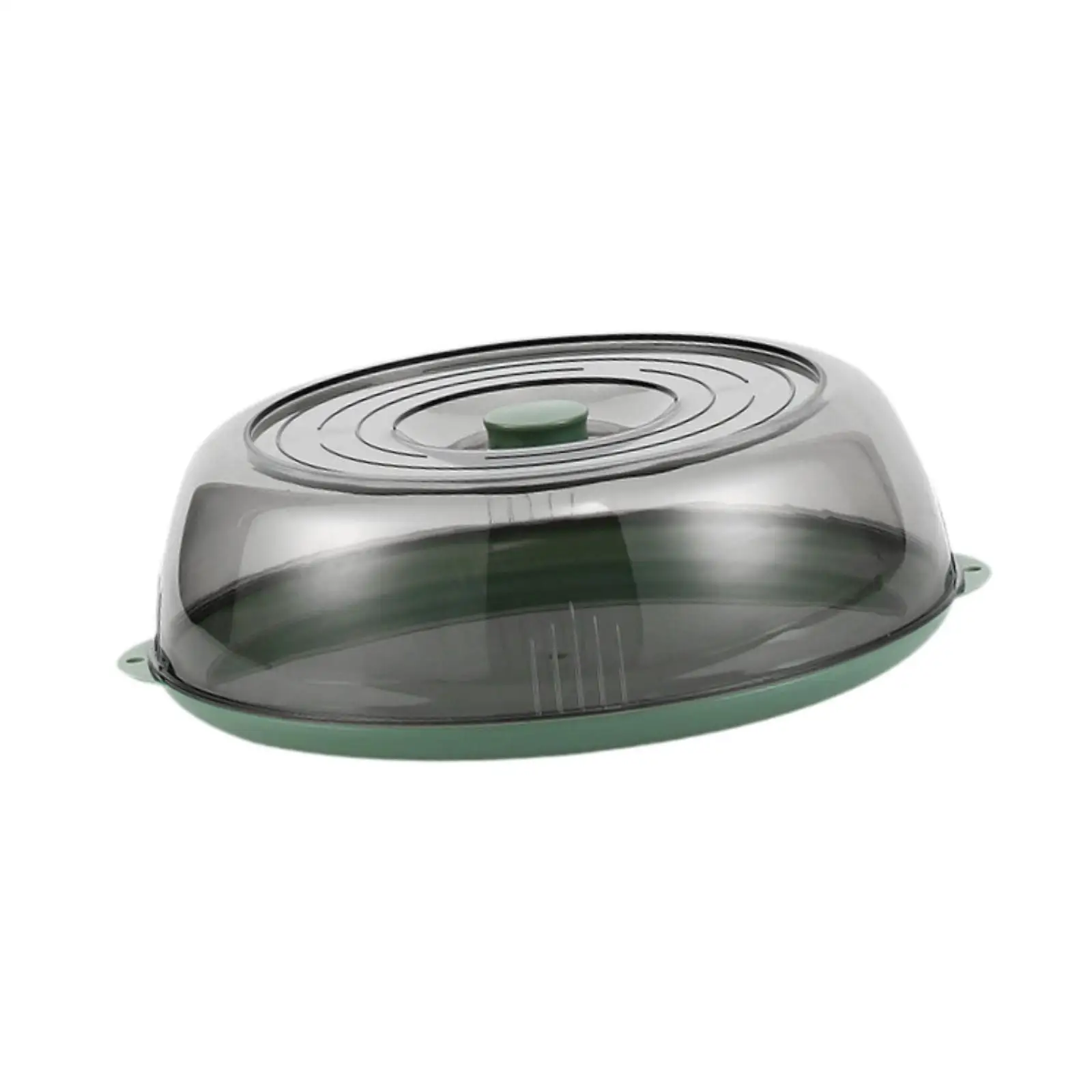 Microwave Plate Cover PET Food Cover with Handle Round Lid Anti Splatter Guard Space Saving for Home Dorm Fridge