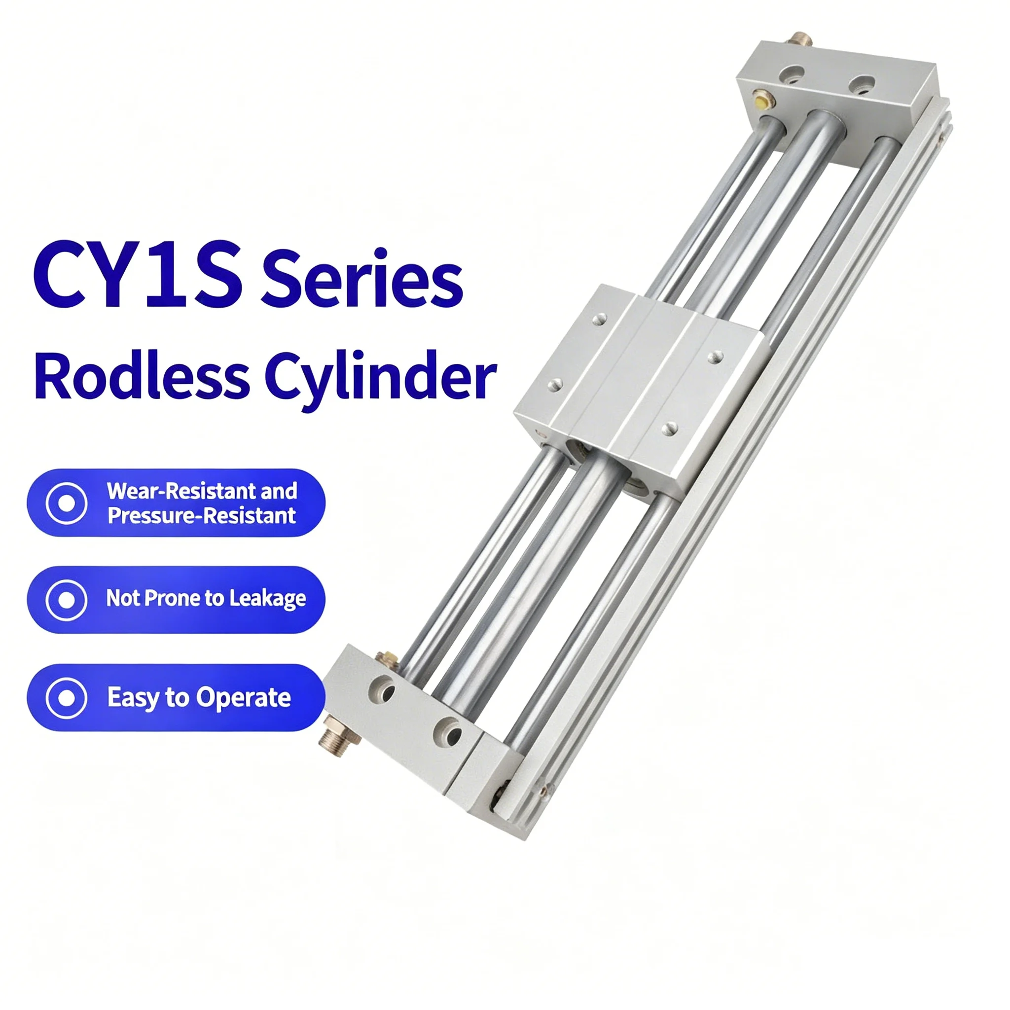 Cylinders Piston Bese Customized CY1L10/15/20/25/32/40-50X100X150 Magnetic Couple With Guide Rail Rodless Air Pneumatic